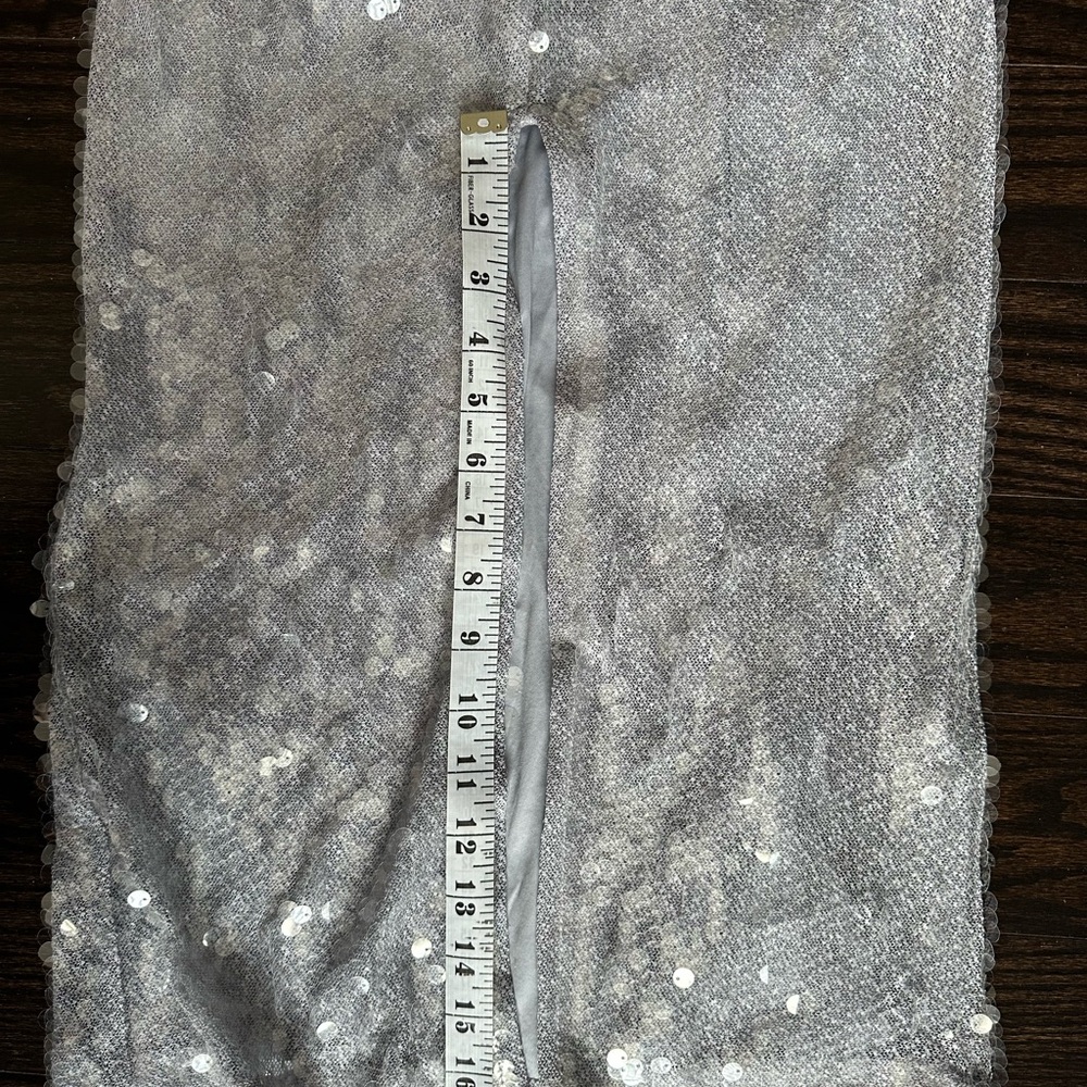 Dynamite Silver Sequin Strapless Bodycon Tube Dress Size XS - Picture 8 of 11